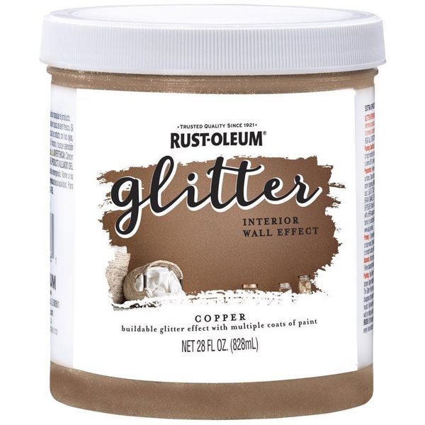 Krud Kutter Rust-Oleum Glitter Copper Water-Based Paint Interior 28 oz 360222